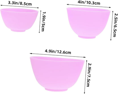 FOMIYES 6pcs Silicone Mask Mixing Bowl Diy Mask Tool Facial Bowl Mixing Tool Kit Silicone Makeup Spa Supplies