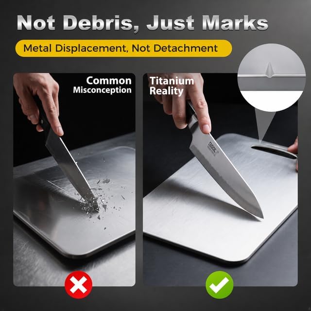 URMONA 3 PCS 304 Stainless Steel Cutting Board Set for Kitchen