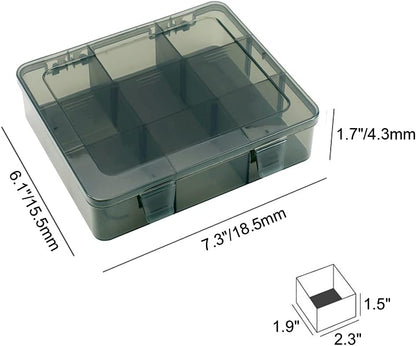 Vidifor 9 Grids Art Craft Supply Organizer Storage Containers, Compartment Storage Box with Removable Dividers for Jewelry, Beads, Buttons, Small Parts