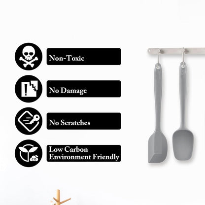 5-Pack Silicone Spatula Set – Heat-Resistant Baking, Cooking & Mixing Tools, Seamless Design, Non-Stick & Easy to Clean, Aqua Sky