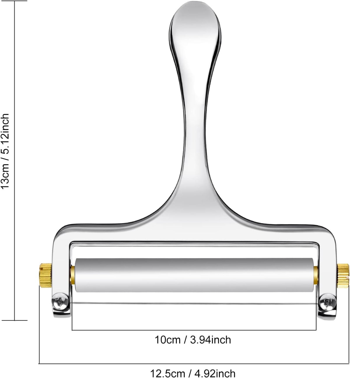 Sopito Cheese Slicer with 3 Extra Stainless Steel Wires, Silver