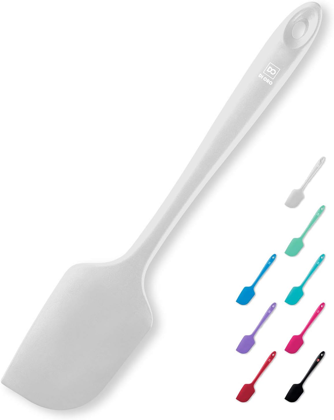 DI ORO Large Silicone Spatula - 600F Heat Resistant, Black