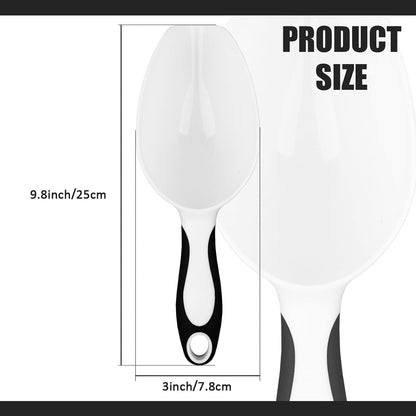 8oz PP Ice Scoop with Black Handle, Plastic Small Food Scoop, Suitable for Ice Machines, Freezer Bins, Scoops Ice, Flour, and Dry Goods