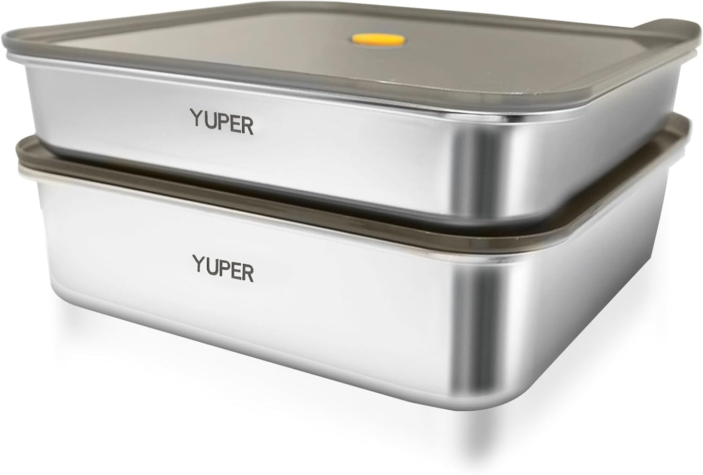YUPER Stainless Steel Food Storage Containers, Large Meal Prep Container Sets with Lids, BPA Free, Leak Proof & Airtight, Microwave, Dishwasher, Fridge, Freezer & Oven Safe, 3 Pack (84+125+162OZ)