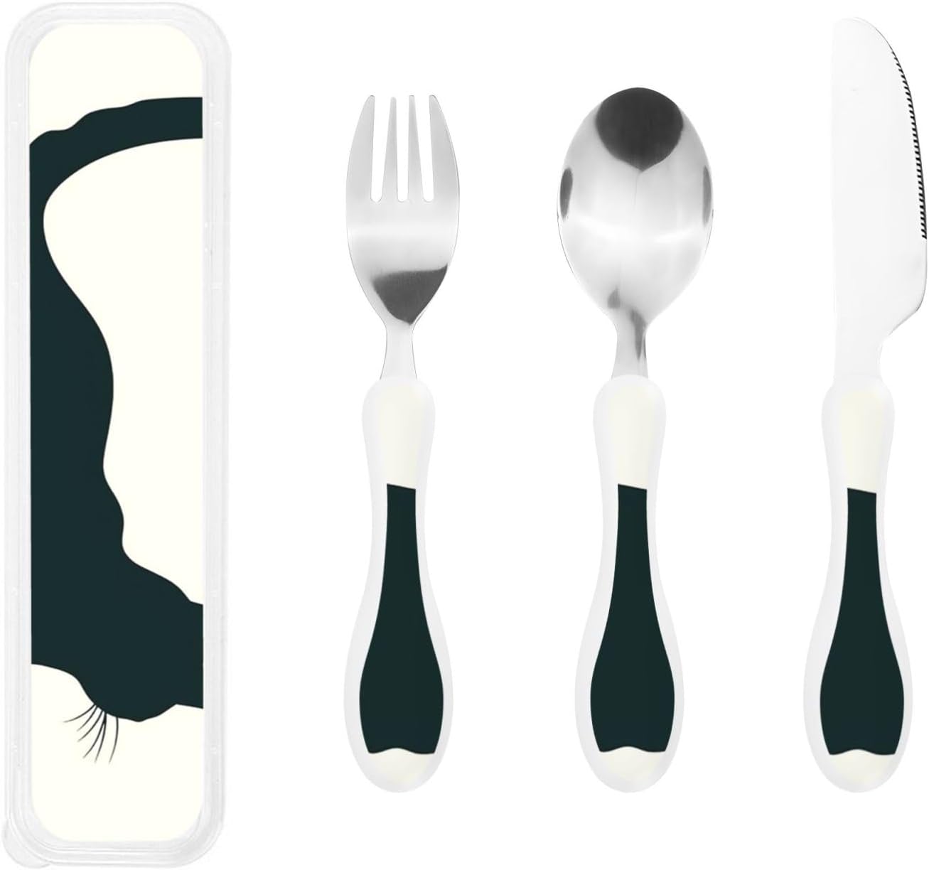 3-Piece Kids Silverware Set With Storage Case, Stainless Steel Reusable Children Safe Knife Spoon Fork Set Insects Love Children Flatware Set For Kids Lunch Box