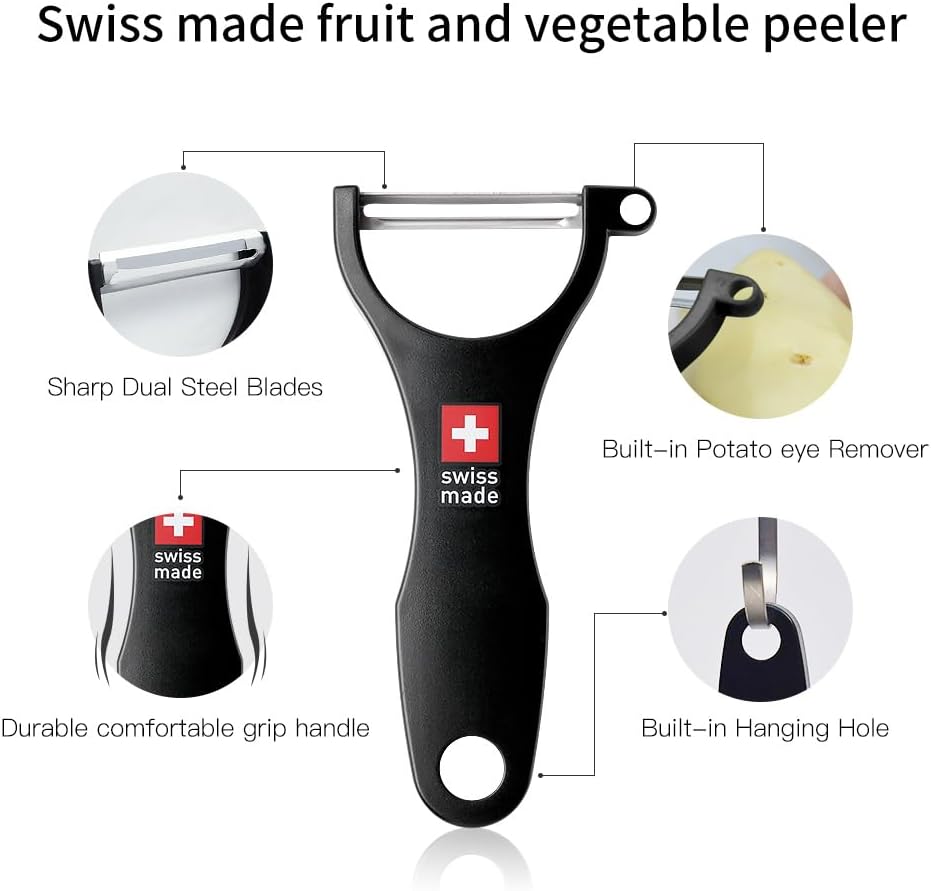 Original Swiss Made Peeler Vegetable&Fruits stainless steel blade Peeler for kitchen (ORANGE-vegetable grater)