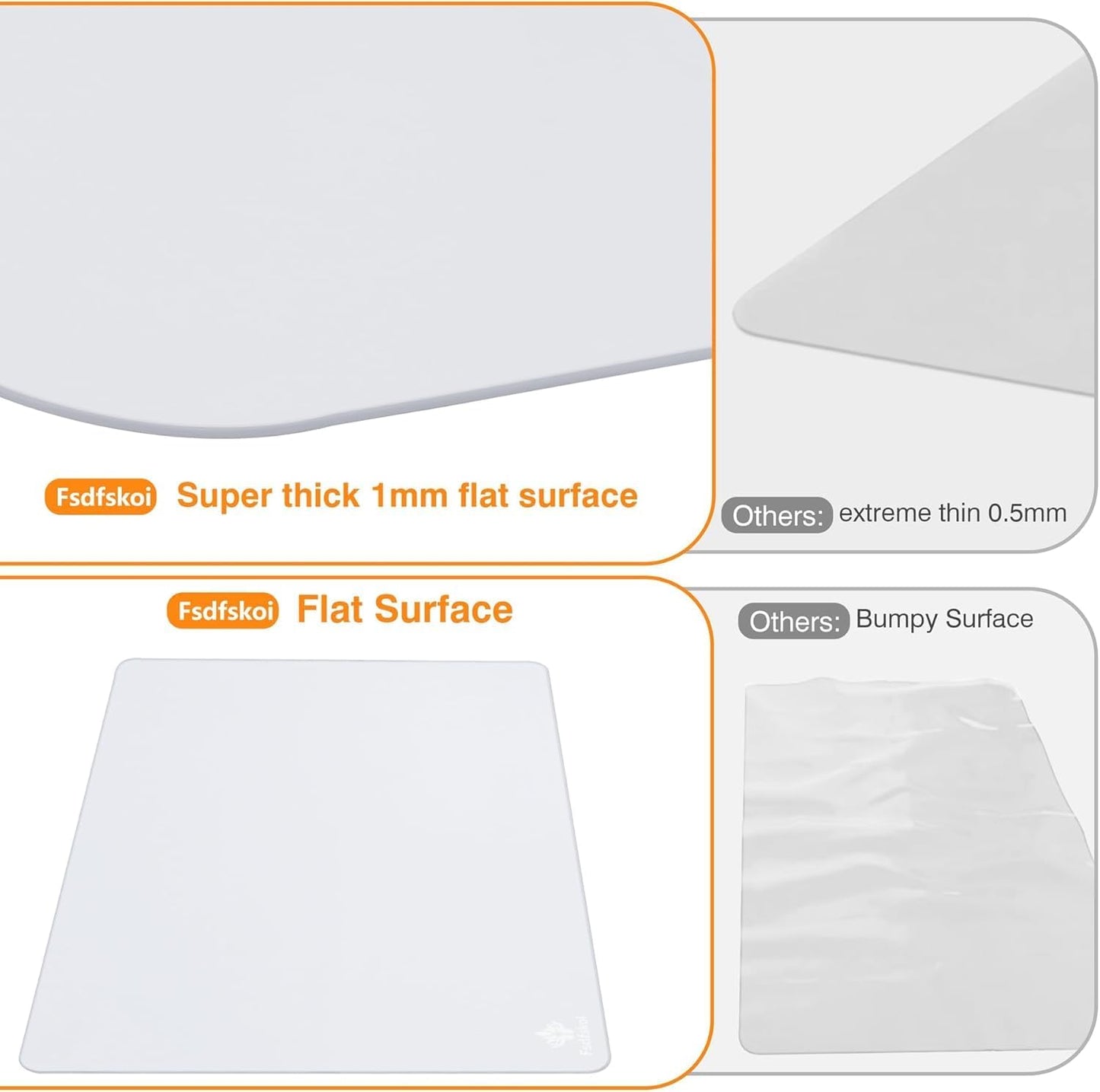 35.5" x 23.6" Extra Large Silicone Mat, Silicone Craft Mat for Placemat Baking Painting Clay Art and More (Black)