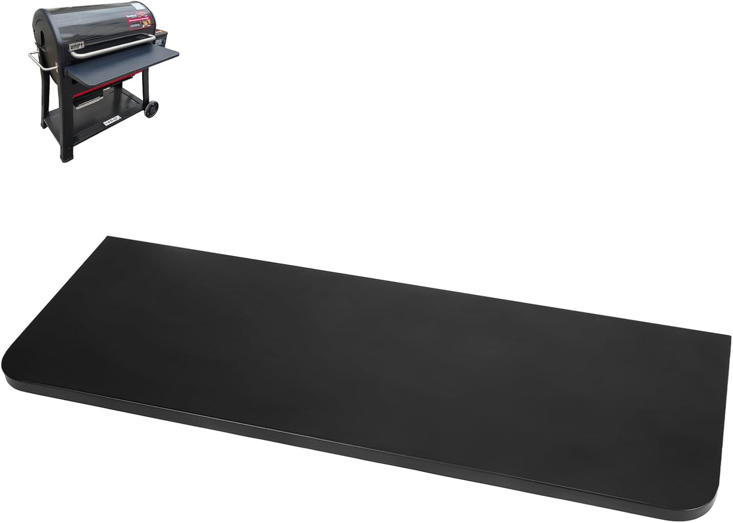 Upgraded Grill Table for Weber Kettle 22"/18"/26", Master Touch 22", Smokey Mountain, Recteq Pellet Grill RT-B380, Prep Station with Cutting Board, Basin, 4 Hooks, Shelf for Weber Kettle Accessories