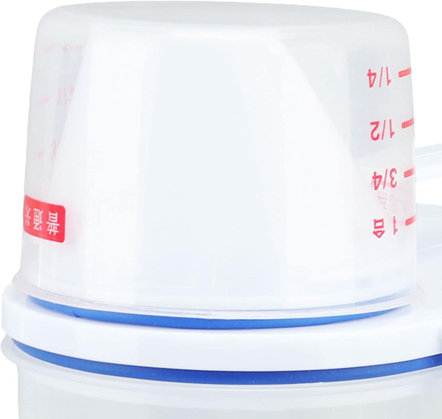 Fabater Rice Airtight Storage Container, 3 to 5Lbs Cereal Dry Food Flour Bin, Pet Dog Cat Food Dispenser with Measuring Cup, Clear Plastic Kitchen and Pantry Organization Bin (White)
