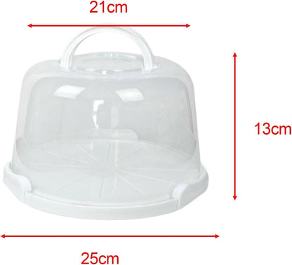 Cake Carrier with Lid and Handle, Serving Tray, Cupcake Container for Desserts, Kitchen, Dishes, 6 inch