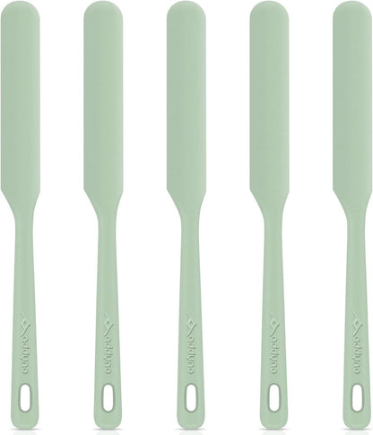 5-Piece Silicone Jar Spatula Set, 10-Inch Long Skinny Spatulas