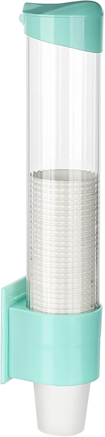 Cup Dispenser Water Dispenser Cup Holder Pull Type Paper Automatic Remover 7oz - 12oz Cone or Flat Bottom Cups for Home Office Hospital (Black, Large)