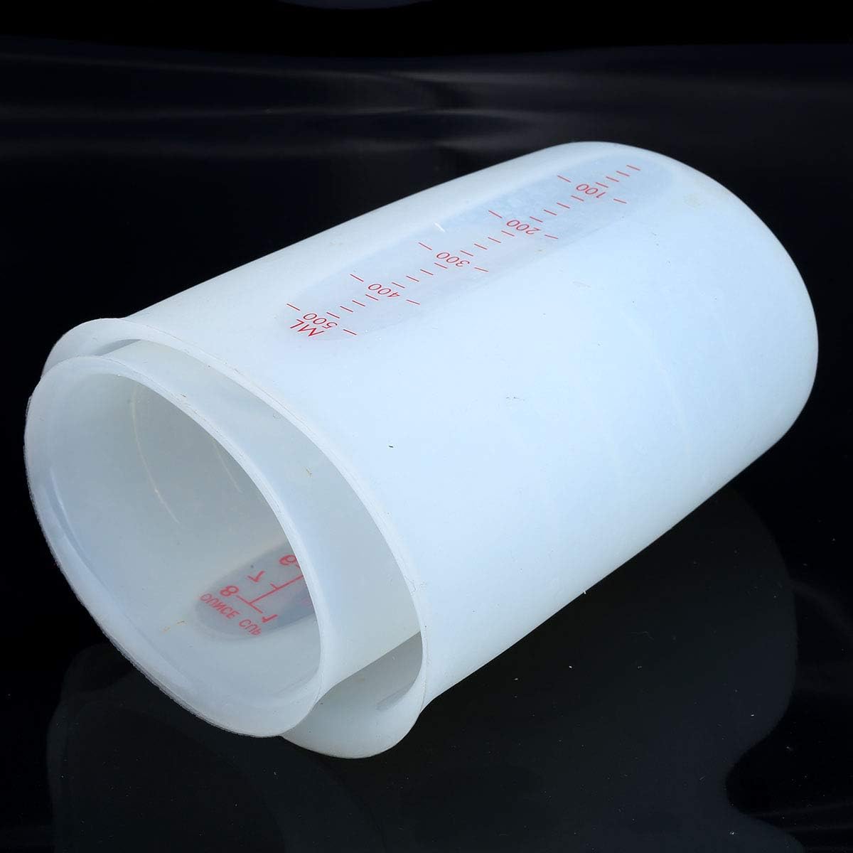 Szxc Silicone Flexible Nestable Measuring Cups Set for Epoxy Resin, Butter, Chocolate - 4 Cup + 2 Cup + 1 Cup - Melt Stir Squeeze & Pour - BPA Free - Standard & Metric Measurment Markings