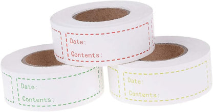 Lurrose 2rolls Natural Food Stickers for Boys and Girls DIY English Record Date Labels for Containers Kitchen