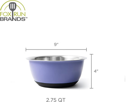 Fox Run Stainless Steel Small Mixing Bowl, 7.25 x 7.25 x 3.75 inches, Metallic