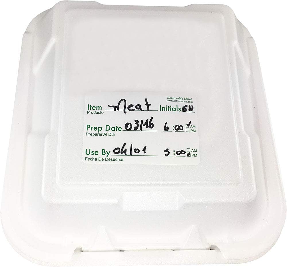 Removable Shelf Life Labels for Food Rotation Use by Food Preparation 2 x 3 Inch 500 Adhesive Stickers