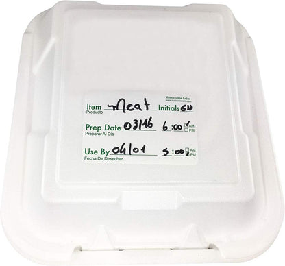 Removable Shelf Life Labels for Food Rotation Use by Food Preparation 2 x 3 Inch 500 Adhesive Stickers
