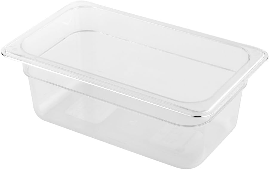 Restaurantware-2.5 Inch Deep Food Pans, 1 1/6 Size Commercial Food Storage Container - Freezable, Break-Resistant, Clear Plastic Cold Pans, Dishwashable, For Kitchens, Restaurants, Or Cafeterias