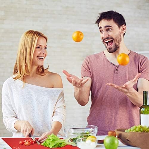 Fotouzy Plastic Cutting Boards for Kitchen, Flexible Cutting Mats Set of 7, BPA-Free, Non-Porous, Dishwasher Safe, 15x12 In, 7 Translucent Colors