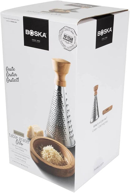 Boska Stainless Steel Table Grater - Best for Cheese, Chocolate, and Vegetables - Multifunctional Rust-Proof Shredder - Manual Handheld Flaker - 10 Year Warranty