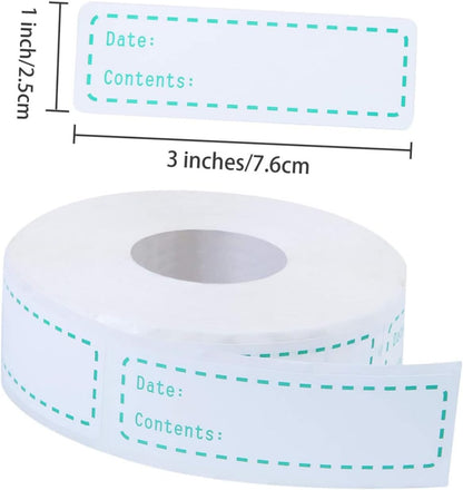 Lurrose 2rolls Natural Food Stickers for Boys and Girls DIY English Record Date Labels for Containers Kitchen