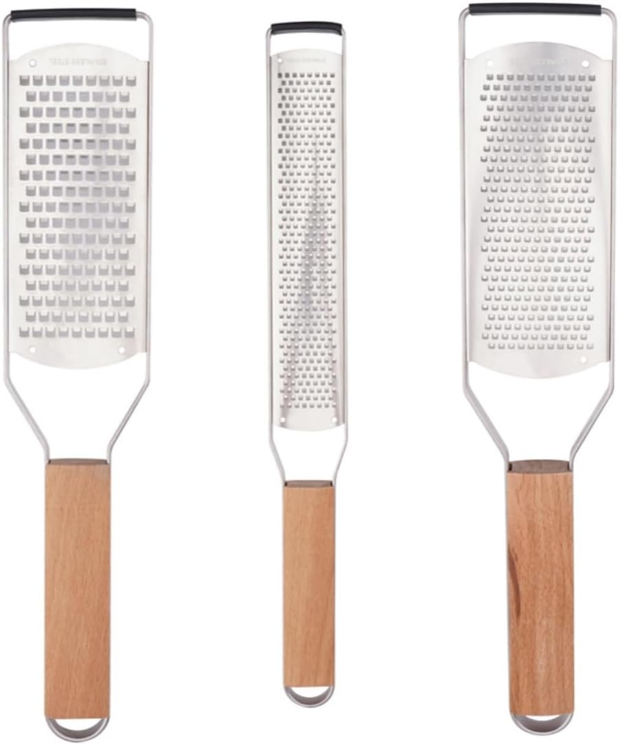 SHIKORI Professional Cheese Graters for Kitchen Stainless Steel-3 Pcs