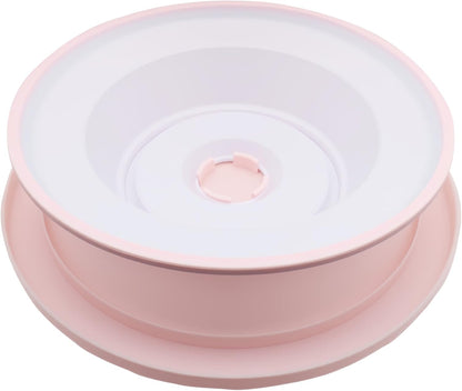 Cake Decorating Turntable 11 Inch Cake Turntable Anti-slip Rotating Cake Stand for Decorating(1pcs Pink)