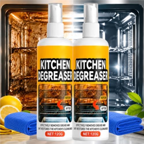 Apiastar Greasekiller Spray, Apiastar Greasekiller Spray Grill Cleaner, Fast-Acting Grease Removal, Suitable For Grills And Smokers, Stovetop,Oven, Easy Sprays Application, Outdoor Use (2PC)