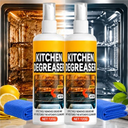 Apiastar Greasekiller Spray, Apiastar Greasekiller Spray Grill Cleaner, Fast-Acting Grease Removal, Suitable For Grills And Smokers, Stovetop,Oven, Easy Sprays Application, Outdoor Use (2PC)