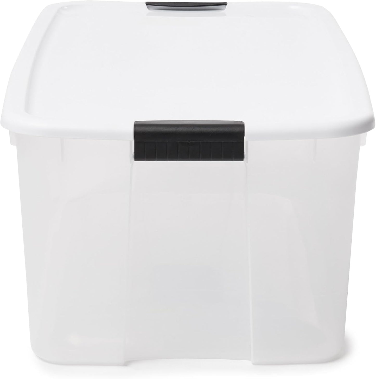 Sterilite 6-Pack Ultra Latching Box, Storage Bins with Lids, Clear Plastic, 18 Qt – Large Heavy-Duty Organizing Bin Containers for Home, Closet, Kitchen, Pantry, Bathroom, and Office