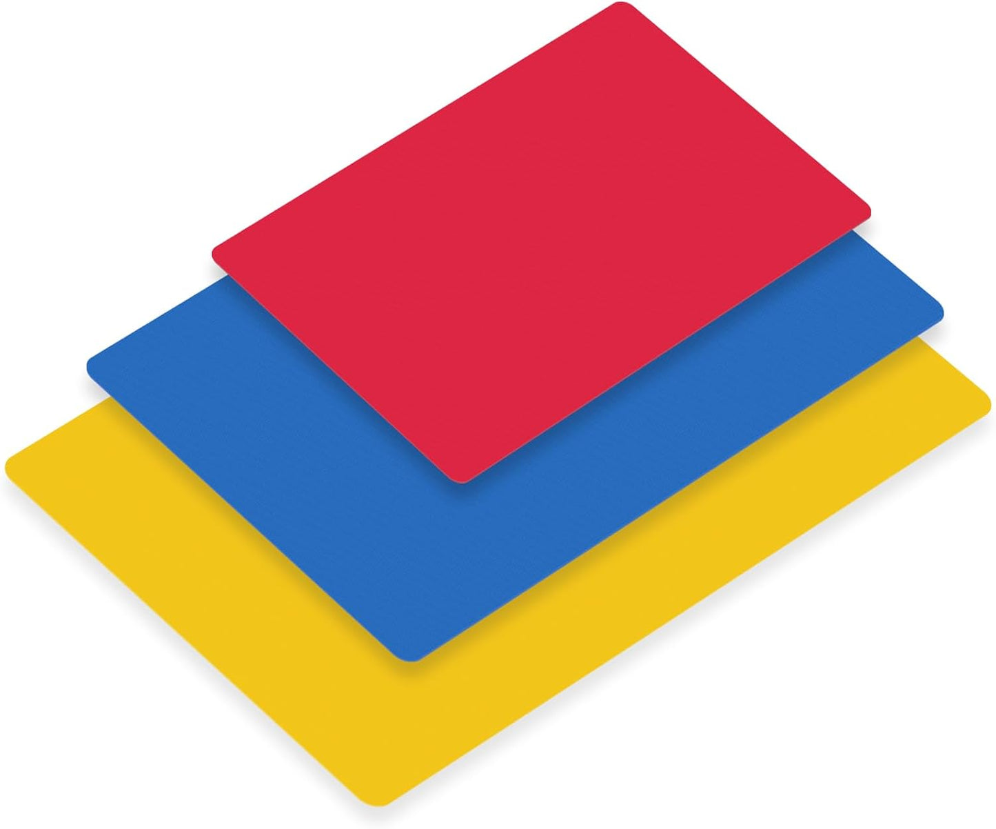 WK Flexible Plastic Cutting Mats for Kitchen Set of 3, Non Slip Cutting Mat, Thin Cutting Sheets, BPA Free, Dishwasher Safe, Multi Sizes, Multi Colors