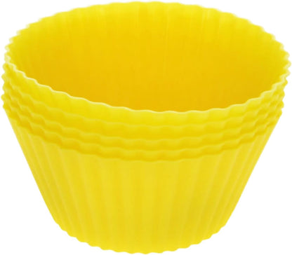 Utoolmart Silicone Cupcake Baking Cups,Reusable Silicone Baking Cups, Non-stick Cupcake Muffin Liners Cake Molds Set, Use As Lunch Box Dividers, 5 Pcs