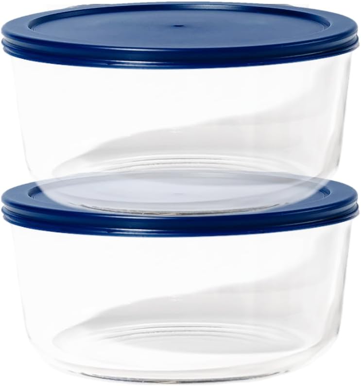 6-Piece Glass Food Storage Containers Set (3 Containers + 3 BPA-Free Lids) | 2-Cup, Leakproof | Microwave, Freezer, Oven & Dishwasher Safe | Ideal for Meal Prep & Pantry Organization, Pistachio