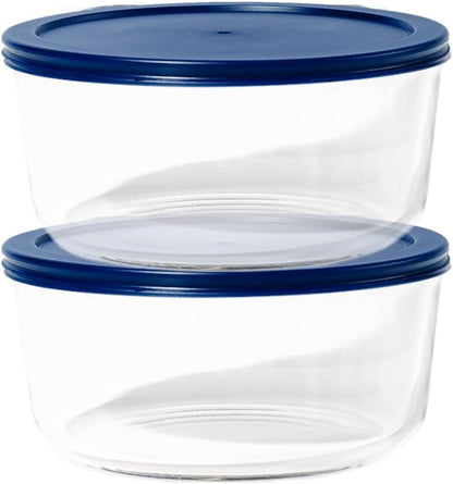 6-Piece Glass Food Storage Containers Set (3 Containers + 3 BPA-Free Lids) | 2-Cup, Leakproof | Microwave, Freezer, Oven & Dishwasher Safe | Ideal for Meal Prep & Pantry Organization, Pistachio