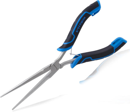 SPEEDWOX Long Reach Bent Needle Nose Pliers With Smooth Jaw Angled Needle Nose Pliers For Jewelry Making Fish Bone Pliers Tweezers Bent Chain Nose Pliers For Wire Bending And Small Object Gripping