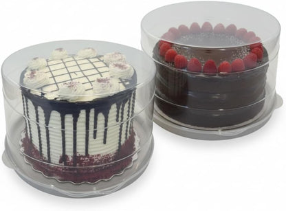 Evelots 2-Pack 10-Inch Airtight Food Storage Container with Lid - Portable Carrier for Pies, Cakes, Cupcakes & More - BPA-Free Clear Plastic - Secure & Easy Transport