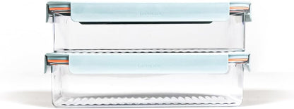 LocknLock LBF404RS5N Bisfree Modular Plus Food Storage Containers for Lunch, Meal Prep, Stackable, BPA-Free, Leakproof, Microwave, Dishwasher, Freezer-Safe, 10 Pieces, 5 Boxes and 5 Lids, Navy, 910ml