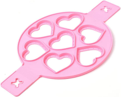 Nonstick Pancake Molds Ring Silicone Fried Egg Mould Reusable Pancake Maker Egg Ring Kitchen Cooking Baking Tools (Round Shape)