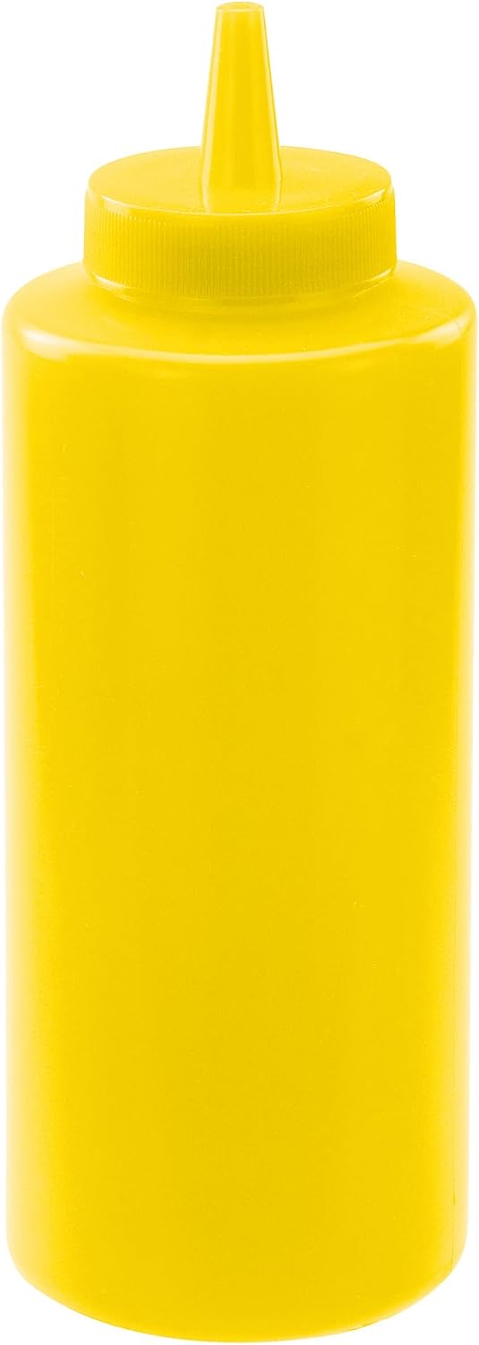 Winco 12 oz Clear Plastic Squeeze Bottles, 6pk (Set of 6)