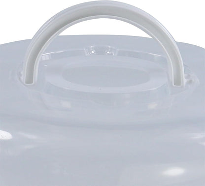 2Pcs Pie Carrier with Lid Portable Cheesecake Carrier 12 Inch Cupcake Cake for Thanksgiving Party Baby Shower Christmas (White)