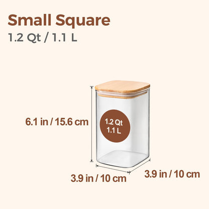 ComSaf 2Pcs Large Glass Storage Containers with Lids 4Qt, 1 Gallon Wide Mouth Flour Sugar Storage Containers, Large Capacity and Sealed for Rice, Cereal, Oat, Easy Clean and Scoop, Pantry Organization