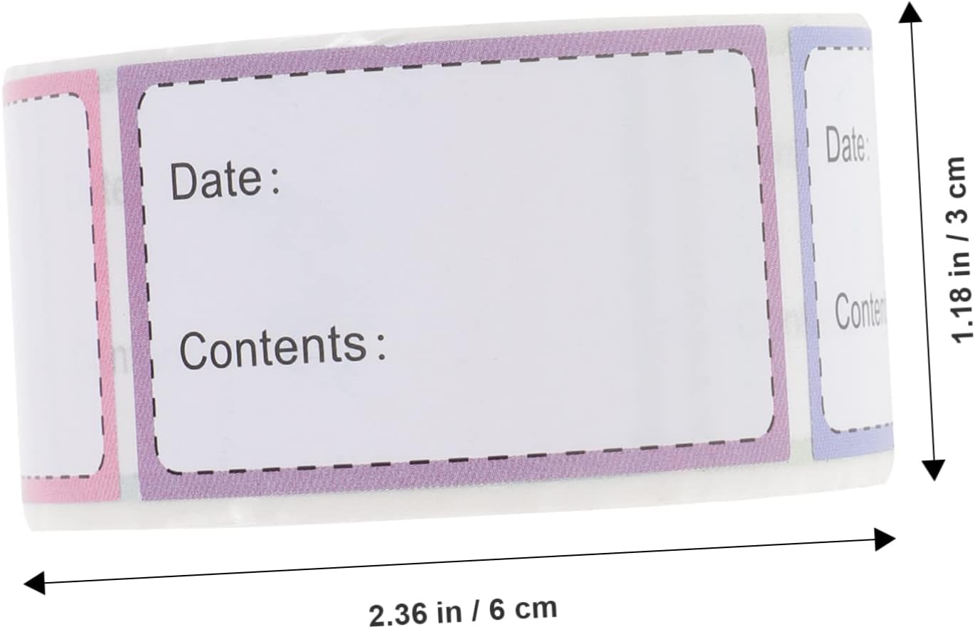 Zerodeko Date Stickers for Food Containers Reusable Adhesive Labels Kitchen Storage Roll