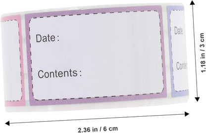 Zerodeko Date Stickers for Food Containers Reusable Adhesive Labels Kitchen Storage Roll