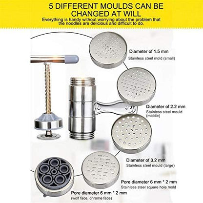 Stainless Steel Manual Pasta Maker Noodle Press Machine