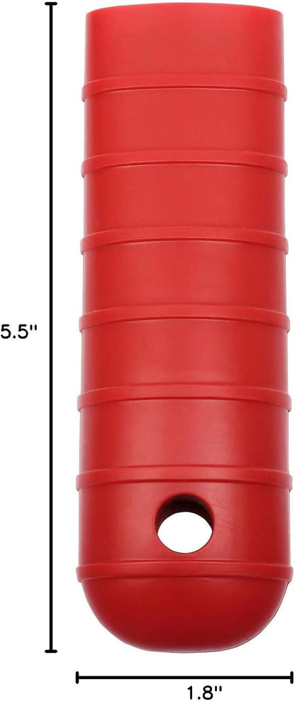 Silicone Hot Handle Holder, Potholder (Extra Thick Red) for Cast Iron Skillets, Pans, Frying Pans & Griddles, Metal and Aluminum Cookware Handles - Sleeve Grip, Handle Cover