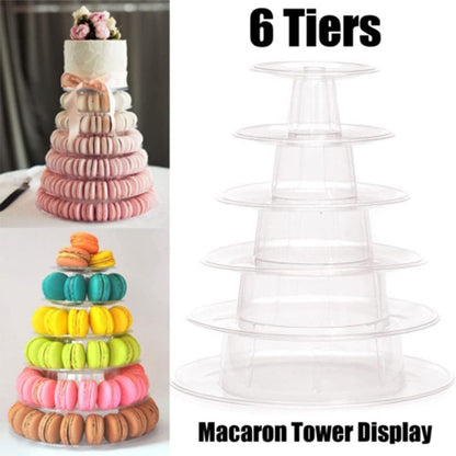 3 Tiers Round Cupcake Stand, Acrylic Cake Tower Stand Holder Macaron Display Rack Cookie Candy Buffet Desserts Platter with Base for Baby Shower, Birthday Party, Wedding, Party (3-Tiers with Base)