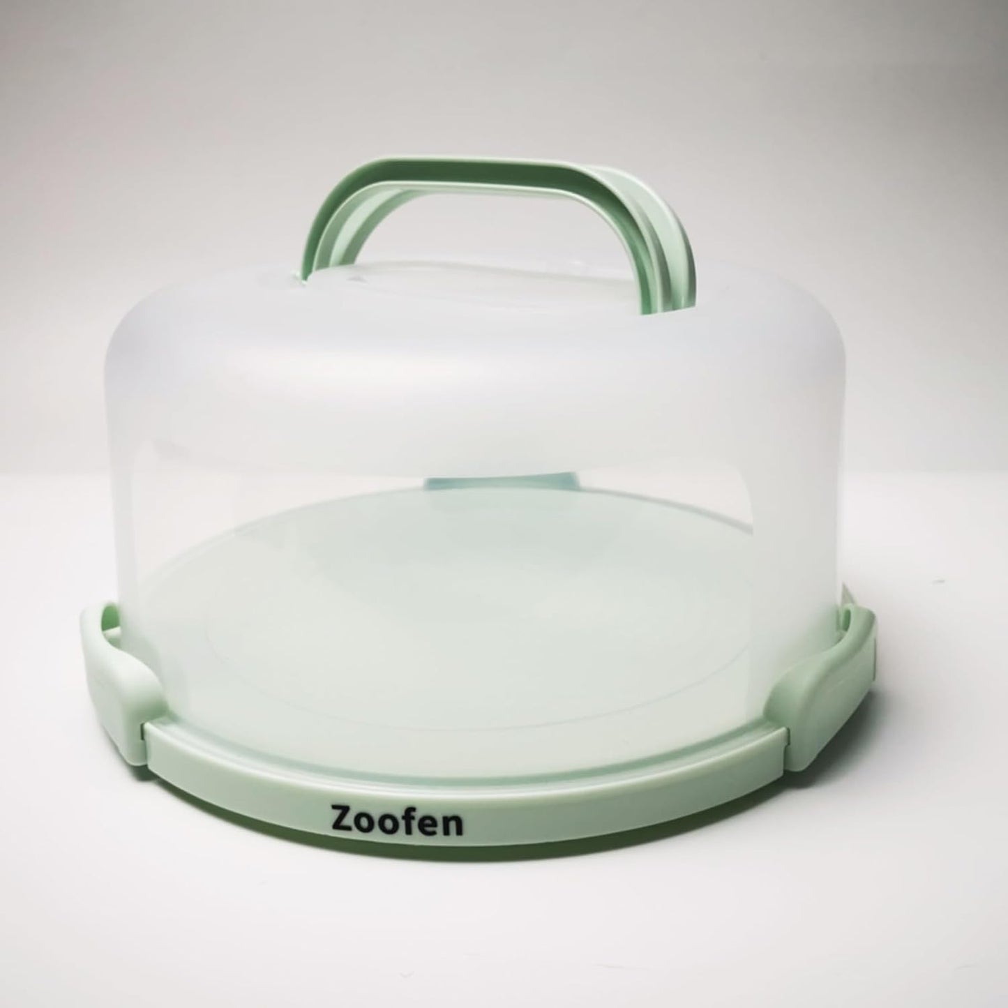 Zoofen Cake Carrier with Handle 10in Cake Stand Holder Round Container for 10in or Less Size(Purple)