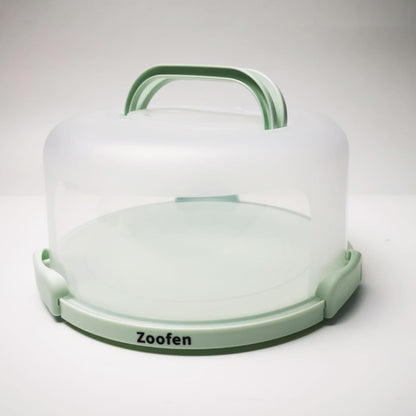 Zoofen Cake Carrier with Handle 10in Cake Stand Holder Round Container for 10in or Less Size(Purple)