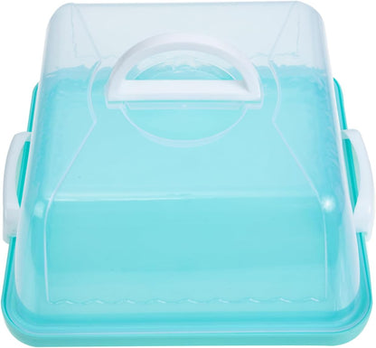 MAGICLULU Portable Cake Box Round Cake Cover Square Cake Carrier Cake Stand Cupcake Holder Carrier Transparent Cake Carrier Cake Storage Carrier Cakes Plastic Dessert Box Bride Mini