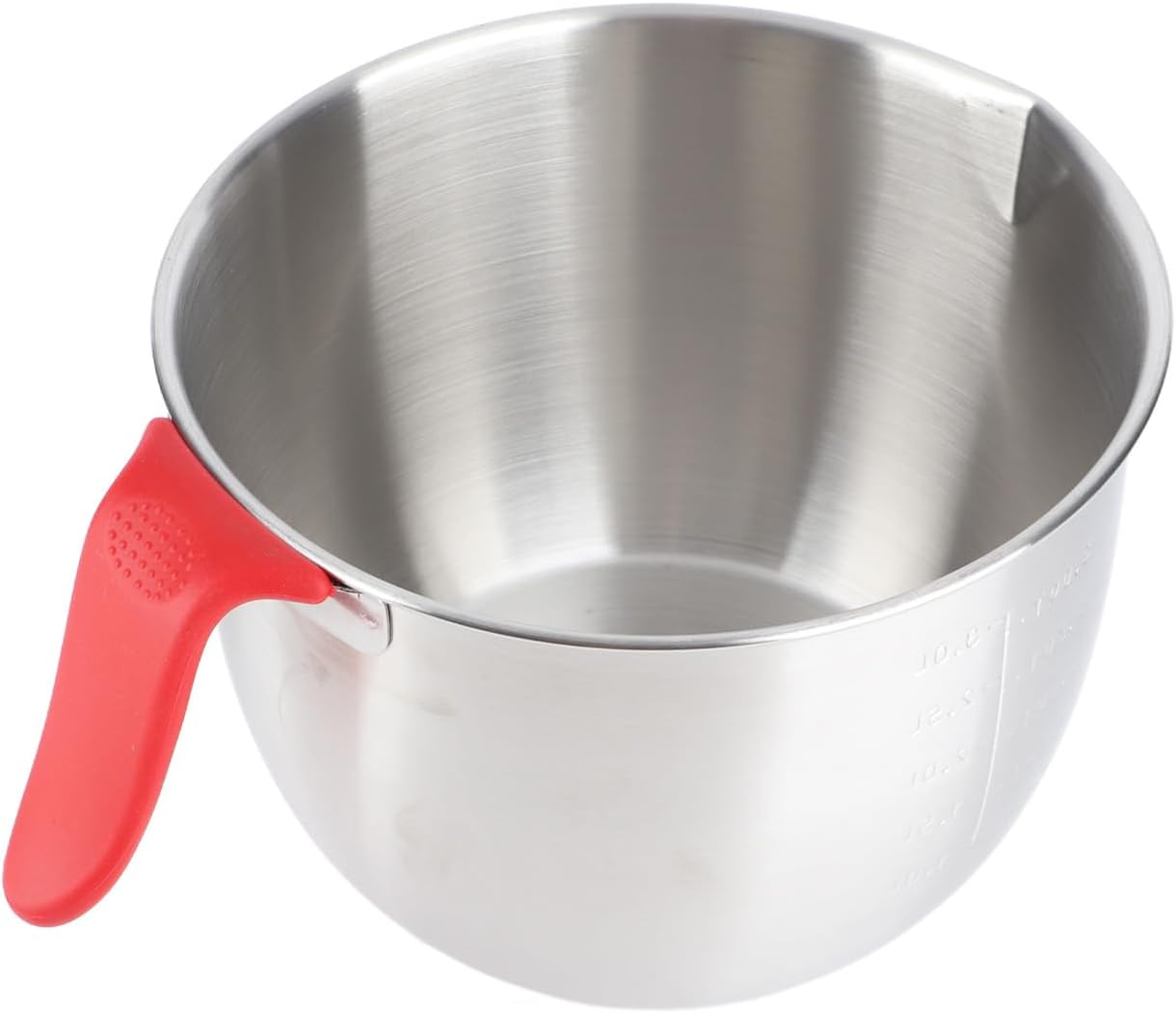 Stainless Steel Mixing Bowl, Non Slip Mixing Bowls with Handle and Pour Spout for Kitchen Egg Whisking Salad Serving Baking Cooking (3600ML)